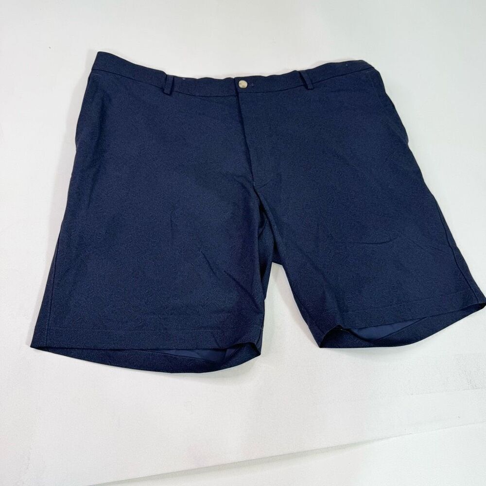 Peter Millar Shorts Mens 40 Crown Sport Printed Performance Golf Chino‎ Blue
